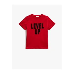 Erkek Çocuk Slogan Baskılı Kırmızı Tişört 2ykb16253ok