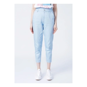 22y0031k1 Yüksek Bel Relaxed Mavi Kadın Pantolon