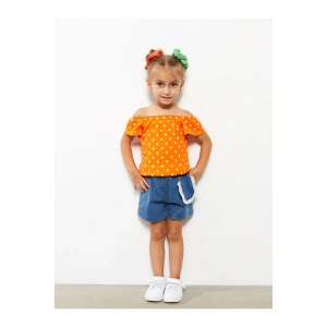 Beli Lastikli Basic Kız Bebek Jean Şort