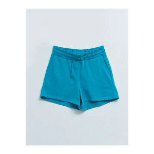 Beli Lastikli Düz Cep Detaylı Kadın Bermuda Şort