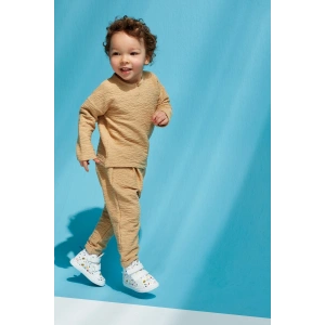 Erkek Bebek Bej Düz Pantolon