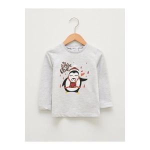 Bisiklet Yaka Uzun Kol Baskılı Kız Bebek Sweathirt