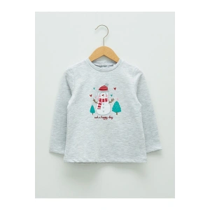 Bisiklet Yaka Uzun Kol Baskılı Kız Bebek Sweathirt