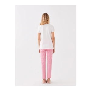 Bisiklet Yaka Baskılı Kısa Kollu Kadın Pijama Takımı