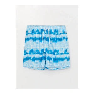 Kısa Boy Desenli Erkek Deniz Şortu