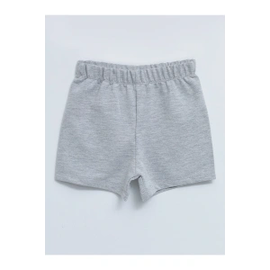 Beli Lastikli Basic Pamuklu Kız Bebek Şort