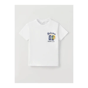 Bisiklet Yaka Kısa Kollu Baskılı Erkek Bebek Tişört