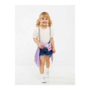 LCW baby Basic Kız Bebek Jean Şort ve Pantolon Askısı 2li