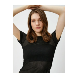 Transparan Tişört Kısa Kollu