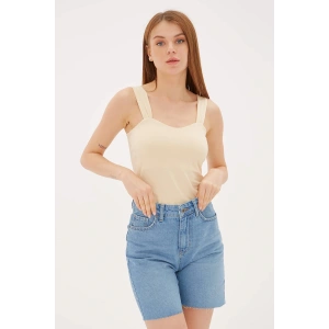 Kalın Askılı Atlet Bej / Beige