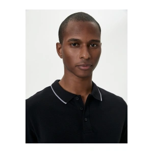 Polo Yaka Tişört Slim Fit Kısa Kollu Biyeli