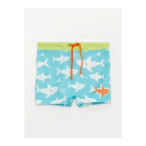 LCW baby Beli Lastikli Baskılı Erkek Bebek Deniz Şortu