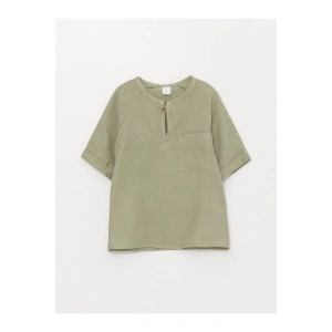 Hakim Yaka Kısa Kollu Erkek Bebek Gömlek