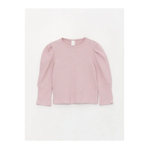 Bisiklet Yaka Uzun Kollu Kız Bebek Tişört