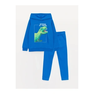 Baskılı Uzun Kollu Erkek Çocuk Hoodie ve Eşofman Altı