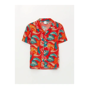 Desenli Kısa Kollu Erkek Bebek Gömlek