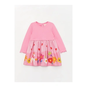 Bisiklet Yaka Kız Bebek Elbise