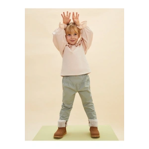 Beli Lastikli Basic Kız Bebek Pantolon