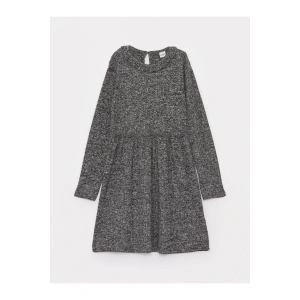 Kids Bisiklet Yaka Uzun Kollu Kız Çocuk Elbise