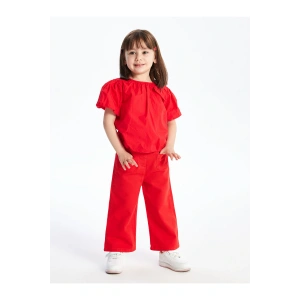 Basic Geniş Paça Gabardin Kız Bebek Pantolon