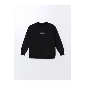 LCW Bisiklet Yaka Baskılı Hamile Sweatshirt