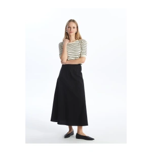 Kadın Beli Lastikli Düz Etek