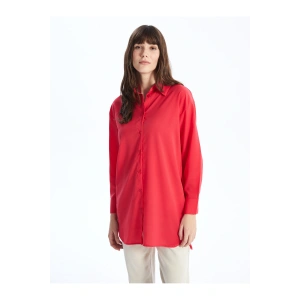 Düz Uzun Kollu Oversize Kadın Gömlek Tunik