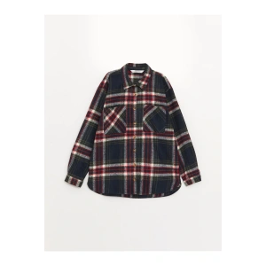 Ekose Uzun Kollu Kız Çocuk Gömlek Ceket