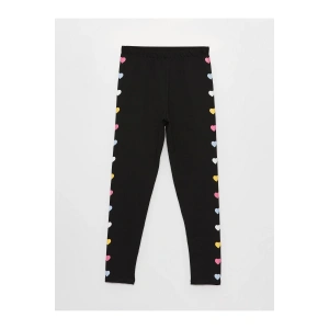 Beli Lastikli Baskılı Kız Çocuk Uzun Tayt