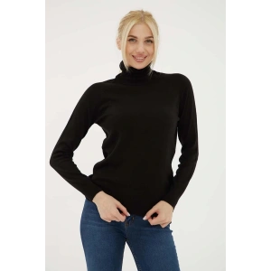 Balıkçı Yaka Kazak Siyah