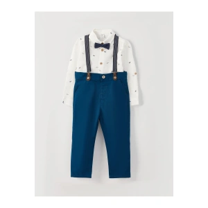 Uzun Kollu Baskılı Erkek Bebek 4lü Takım