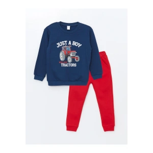 Lw - Bisiklet Yaka Uzun Kollu Erkek Bebek Sweatshirt Ve Eşofman Alt 2li Takım