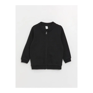 LCW baby Kolej Yaka Uzun Kollu Basic Erkek Bebek Fermuarlı Sweatshirt