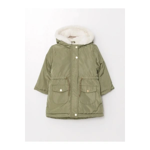 Kapüşonlu Kız Çocuk Mont