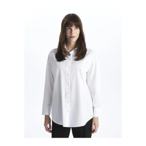 LCW Modest Kendinden Desenli Uzun Kollu Oversize Kadın Gömlek Tunik