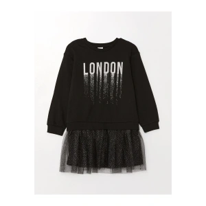 LCW Kids Bisiklet Yaka Kız Çocuk Elbise