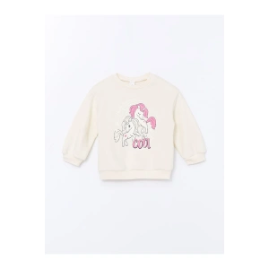 LCW Bisiklet Yaka Uzun Kollu Baskılı Kız Bebek Sweatshirt