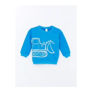 LCW Bisiklet Yaka Uzun Kollu Baskılı Erkek Bebek Sweatshirt