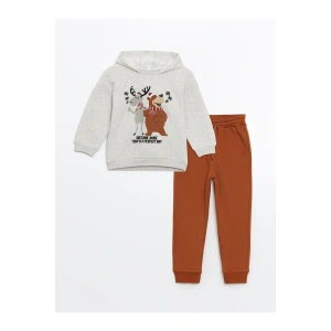 LCW Kids Kapüşonlu Erkek Çocuk Sweatshirt ve Eşofman Alt 2li