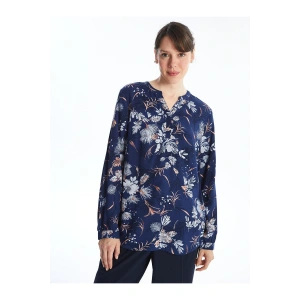 Lcw Grace Baskılı Kaçık Yaka Çiçekli Uzun Kollu Kadın Bluz