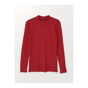 LCW Dik Yaka Düz Uzun Kollu Kadın Body