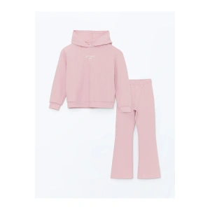 Kapüşonlu Kız Çocuk Sweatshirt ve Tayt