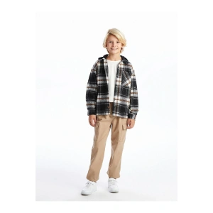 LCW Kids Ekoseli Rahat Kalıp Ekose Erkek Çocuk Gömlek Ceket