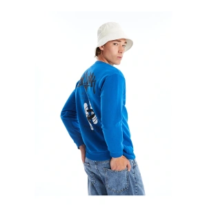 Lcw Bisiklet Yaka Uzun Kollu Baskılı Erkek Sweatshirt