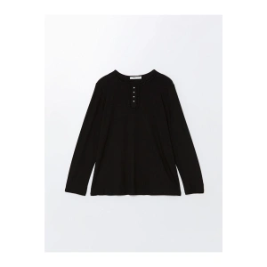 LCW Bisiklet Yaka Düz Uzun Kollu Kadın Bluz