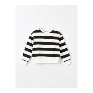 Bisiklet Yaka Kiz Cocuk Kalin Sweatshirt - W4bb72z4