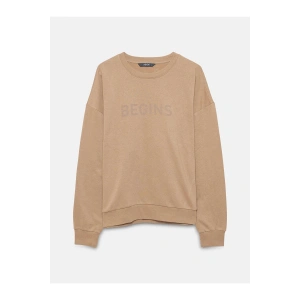 LCW  Desen Bisiklet Yaka Baskılı Erkek Kalın Sweatshirt