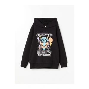 LCW Kids Siyah Kapüşonlu Erkek Çocuk Kalın Eşofman Takım