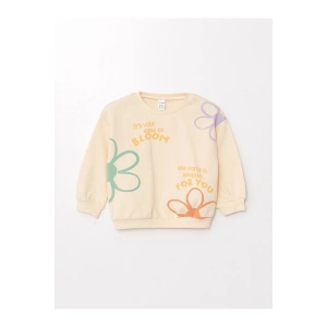 LW - Bisiklet Yaka Baskılı Kız Bebek Sweatshirt