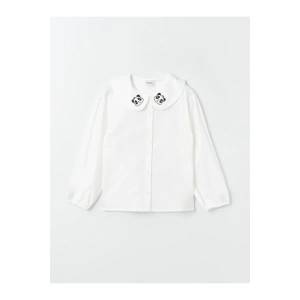 Bebe Yaka Uzun Kollu Kız Çocuk Gömlek